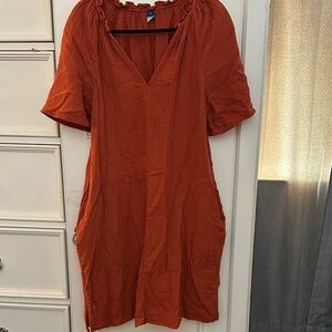 Old Navy Rust Ruffle Dress